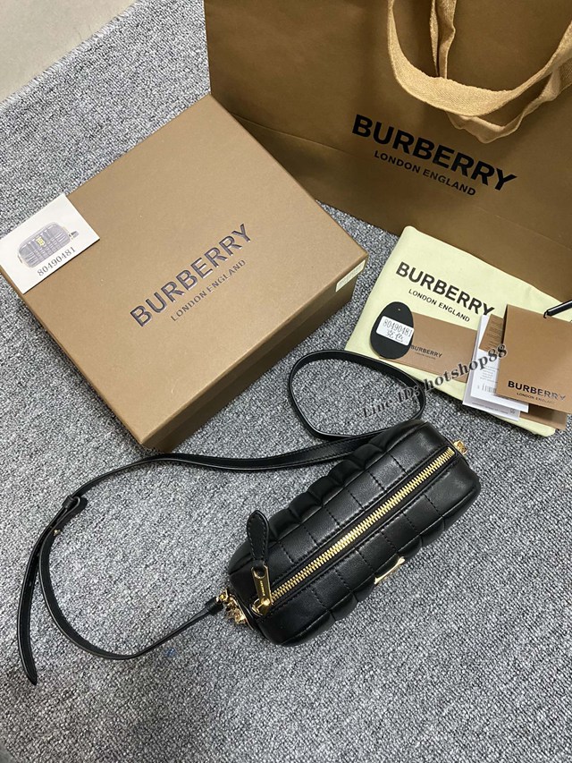 Burberry專櫃新款絎縫款Lola蘿納相機包 巴寶莉羔羊皮小斜挎女包 yxb1089